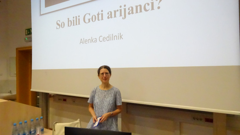 Predavanje So bili Goti arijanci? – doc. dr. Alenka Cedilnik, foto: dr. Danijela Trškan